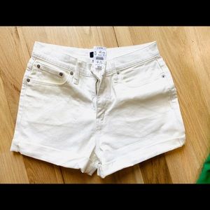 J Crew White Denim Shorts